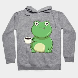 Frog with Cup of Coffee Hoodie